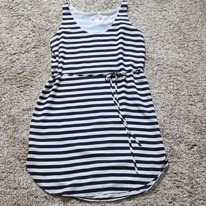 Loft Nautical Navy/White Striped Dress